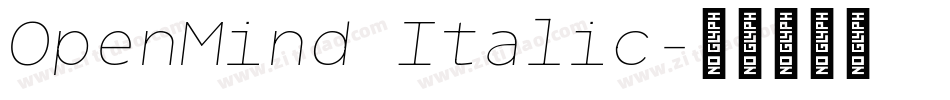OpenMind Italic字体转换